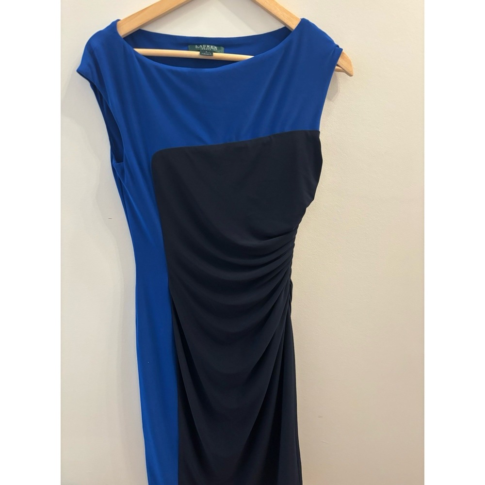 Lauren Ralph Lauren Dress Size 4 Blue And Black